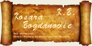 Kosara Bogdanović vizit kartica